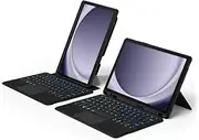 [Jarttarn] Keyboard Case for Samsung Galaxy Tab A9 Plus(SM-X210, SM-X215, SM-X216B) 2023 Slim Folio Cover with Removable Detachable Wireless Charging Bluetooth Keyboard Pencil Holder Slot