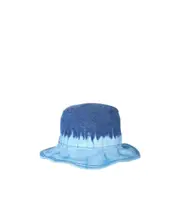 Tie-dyed printed hat S Blue