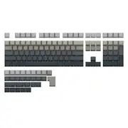 ANYMOB Keycap Keyboard Black Grey 136 Keys Backlit Mechanical Swich Side Printed Clicks