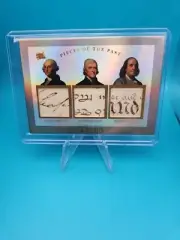 GEORGE WASHINGTON, THOMAS JEFFERSON, BENJAMIN FRANKLIN Triple Relic 47/50