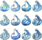 Stiesy Assorted Shapes Enamel Charms Colorful Enamel Dangle Charms for DIY Bracelet Jewellery Making Crafts Necklace