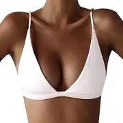 [Generic] Womens Underwire Bras Women's European and American Foreign Trade Sexy Solid Color Bikini Women's Swimsuit Bra Womens Bras Push up Front Closure