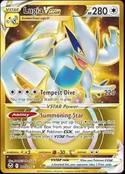 Pokémon Lugia Vstar 211/195- Silver Tempest - Full Art Pokemon Gold Secret Rare Card
