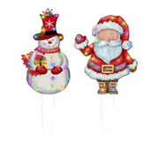 Christmas Stake Lights Santa Claus Snowman LED Decorative Light for Yard Pathway-Style 2
