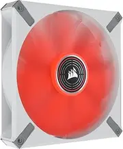 CORSAIR ML140 LED Elite, 140mm PWM LED White Fan (Corsair AirGuide Technology, Magnetic Levitation Bearing, Up to 1,600 RPM, Eight Vibrant LEDs, Low Noise, High Airflow) Single Pack - Red