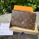 [二手] 二手Louis Vuitton原花信封式棕色內裡長夾Sarah M60531