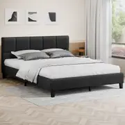 ALFORDSON Bed Frame King Size Wooden Platform Mattress Base Fabric Charcoal