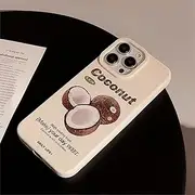 Coconut Pattern Case for iPhone 13 mini - Stylish Dual Coconut Design, Soft Silicone Shockproof Cover, Camera Protection, Slim Fit, Shockproof Cover for Daily Use