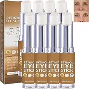 Retinol Eye Stick with Collagen, Under Eye Balm Stick Dark Circle Remover, Retinol Eye Cream for Puffiness and Bags Reduces Fine Lines, Hydrating Moisturizing Eye Balm Reduces Eye Bags (8Pcs)