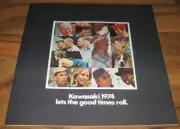 NOS 1974 KAWASAKI Brochure Z1 H2 H1 S1 S3 F9 G4 G3 S3 MC1 F11 KX450 MC-1M MT-1