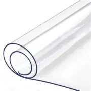 Clear Plastic Tablecloth Protector Thick Wipeable PVC Vinyl Table Cloth Cover...