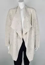 EILEEN FISHER WOMEN’S CASCADING CARDIGAN 1X PLUS NWT $268 ORGANIC COTTON/WOOL