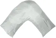 Gyulin Silky Soft Satin V Shaped/Tri/Boomerang Standard Pillow Case Cushion Cover Multiple Colors (Silver)