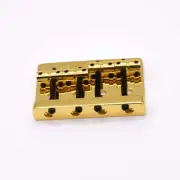 KD By AxLabs Vintage-Style Bass Bridge - 5-Screw, 4-String - Gold