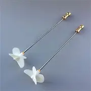TIHEFA 1Pair RC Boat Parts DIY Propeller Driven Kit 36/42mm 3 Blade Propeller+Shaft+Coupling Set CW CCW Full Immersion Nylon Paddles drive shaft set(36mm 2.3mm coupling)