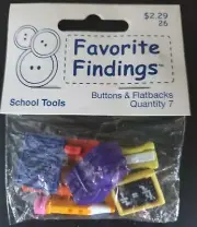 Favorite Findings School Tools-Buttons And Flatbacks