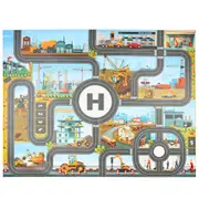 Kid Play Mat Simulation Nordic Parking Lot Traffic Map Game Playing Cars Toy