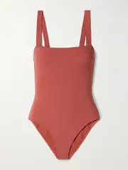 [Matteau] Matteau - The Square Stretch Recycled-crepe Swimsuit - Pink - 1 1 Pink