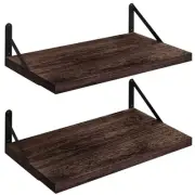 Floating Shelves Wall Bookshelf for Bedroom Bathroom 24 Inch Rustic Brown