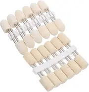 Mobestech 24pcs Polishing Wheel Bits Wool Grinding Heads Replacement for Rotary Tool Watch Jewelry Polisher