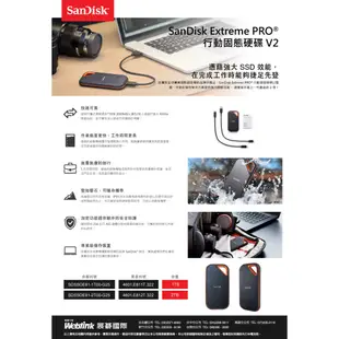 SanDisk Extreme Pro E81 2TB 行動固態硬碟V2 SSD
