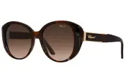 Chopard SCH188S 09XK Sunglasses Women's Brown/Brown Gradient Oval Shape 54mm