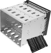 OSALADI 1 Set HDD Cage Charger Drive Mounting Tray Rack Cord Outlet Multi Hard Drive Enclosure Station Hard Drive Shelves Equipment Hard Drives Hard Drive Cage Silver Aluminum Alloy