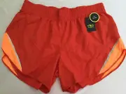 Athletic Works Running Gym Shorts Work Out Size XL Orange Elastic Waist Pull On