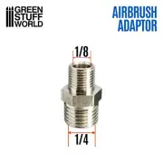 Airbrush Thread Adapter 1/4" to 1/8" - Painting Tools, airbrush, Hobby, coupling