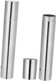 jojofuny Stainless Steel Cylindrical Box Document Holder for Birth Certificates Diploma Scroll Storage Vintage Style