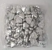 Silver Chocolate Hearts 1kg - Lolliland