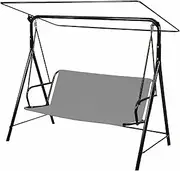 Patio Swing Seat Cover Replacement Waterproof & Heavy Duty 600D Oxford Swing Cushion Cover,Outdoor 2 3 Seater Swing Seat Protector for Garden/Patio/Balcony,(Swing not Included)~/