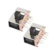 10pcs x On/Off 2 Position DPDT 2P2T PCB Panel Mini Horizontal Slide Switch 8 Pin