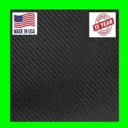 FOR FIAT 60 X 60" BLACK CARBON FIBER VINYL WRAP SHEET ROLL FILM 5 X 5' (for: Fiat)