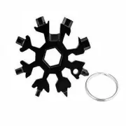 1 Only 18 in 1 Stainless Multi-tool Snowflake Keychain Wrench Screwdriver Bottle Opener