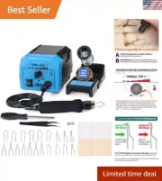 Complete Pyrography Set with Adjustable Temperature & Safety Features - Blue