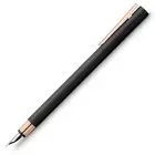 Faber-Castell Design Neo Slim Fountain Pen in Black Matte and Rose Gold - Medium