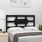 Bed Headboard, Beds Head Frame Black 95.5 cm Solid Wood Pine