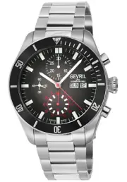 Gevril Men's 48620B Yorkville Chrono Swiss Automatic ETA 7750 Divers Steel Watch