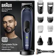 Braun All-In-One Styling Set Series 7 MGK7410 10-in-1 Set for Beard, Hair, Body Grooming and More