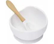 Babe Silicone Feeding Bowl Weaning Suction Bowl With Silicone Spoon Bpa Free Food Bowl For Babies And Toddlers (Marble)