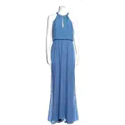 PARKER Black Revolve Marceline Blue Shimmer Sequin Blue Key Hole Halter