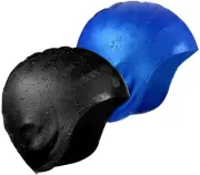 2 Pack Swim Caps Unisex-Adult, Silicone Swimming Cap with 3D Ear Protection