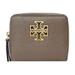 【TORY BURCH】BRITTEN系列燕麥灰大TB LOGO零錢包短夾(146708-034)