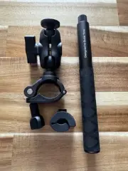 114cm Invisible Extendable Selfie Stick + Motorcycle Mount for GoPro Max
