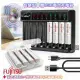 日本富士通Fujitsu低自放電4號750mAh充電電池組(4號8入+八槽電池充電器+電池盒*2)