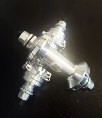 Silver glossy fixed gear track hub set 24h straight pull