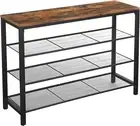 INDESTIC Shoe Rack Shoe Organizer with 3 Mesh Shelves for Hallway Living Room