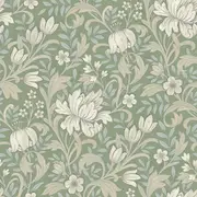 Grand Deco Marian Floral Wallpaper Grandeco Sage Green