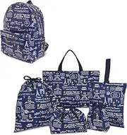 COLORFUL CANDY STYLE NU306800 Disney School Entrance School Entrance 6-Piece Set, Lesson Bag, Shoe Case, Drawstring Bag, Gymnastics Clothing Bag, Lunch Bag, Cup Bag, Small Items, Rucksack, Mickey